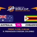 Australia vs Zimbabwe Where to Watch Online Free